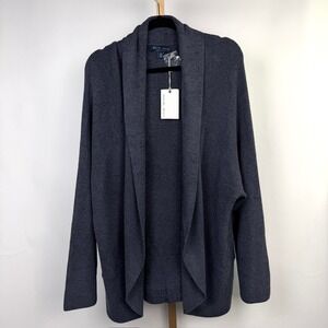 Barefoot Dreams Cocoon Cardigan Womens 3X Indigo CozyChic Ultra Lite Luxury